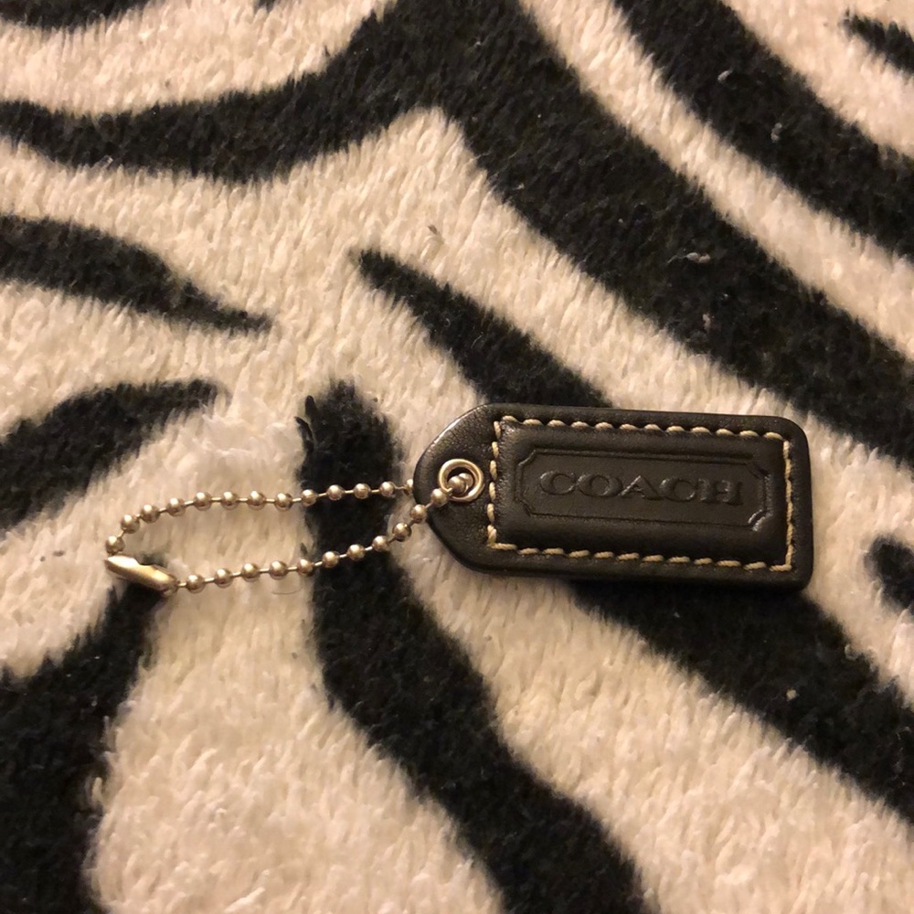Coach black keytag
